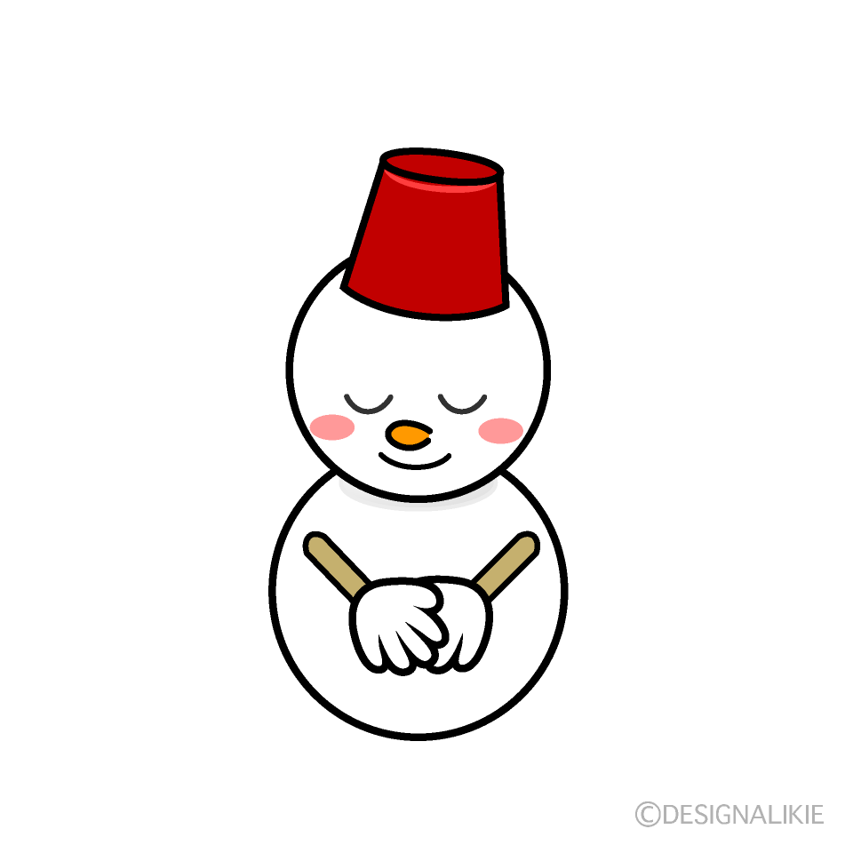お辞儀する雪だるま