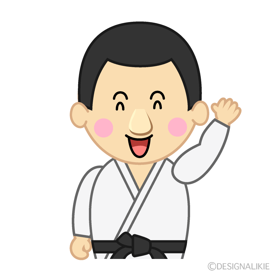 挨拶する柔道選手