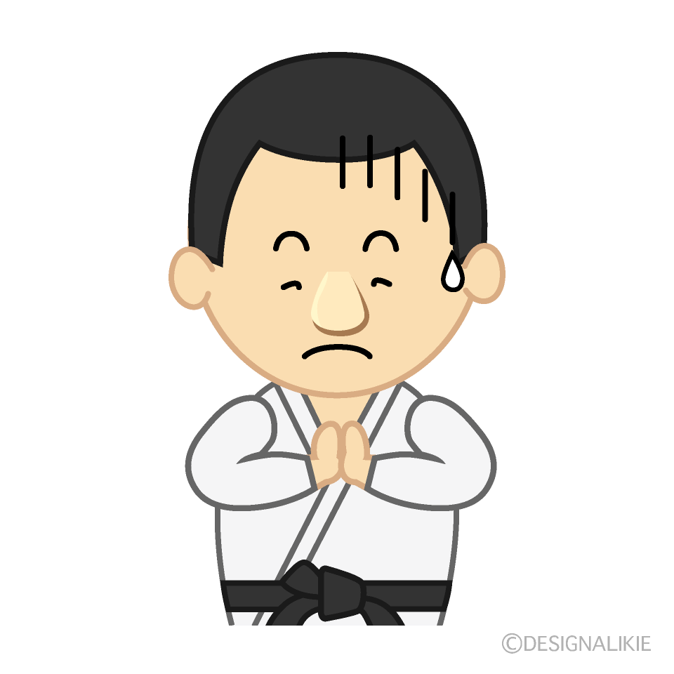 謝る柔道選手