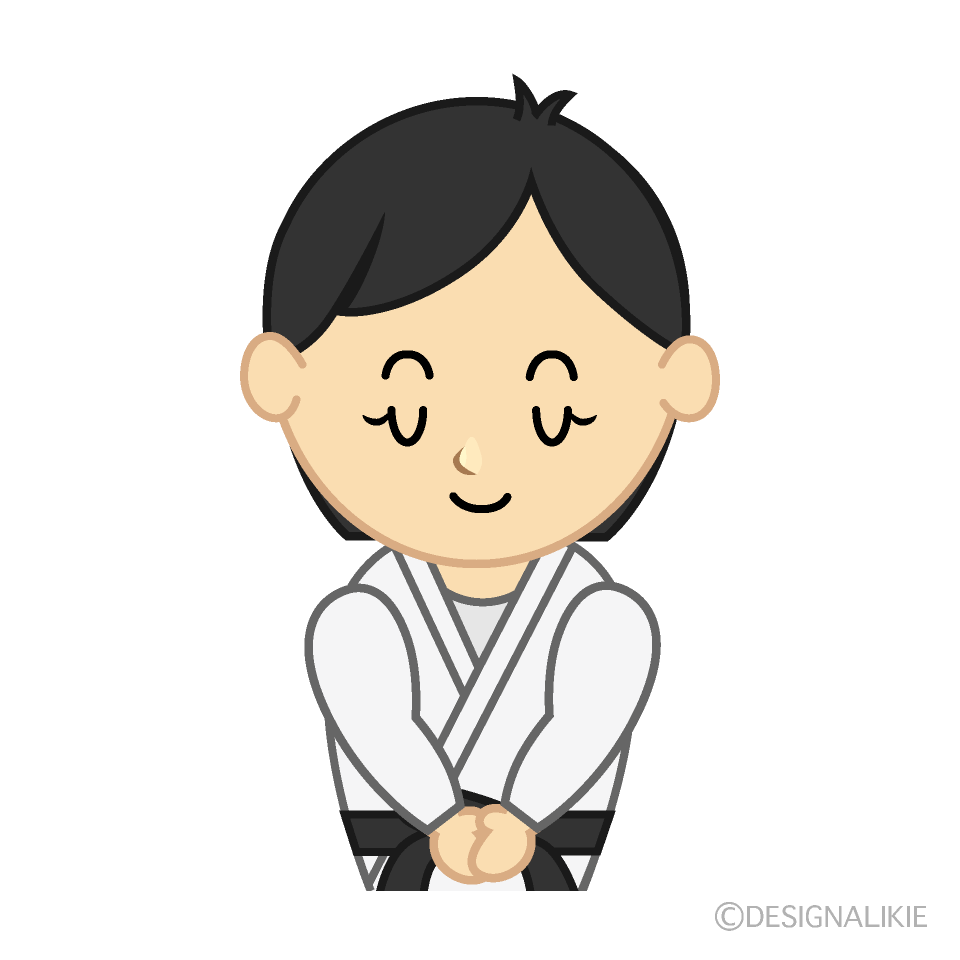 お辞儀する柔道女子