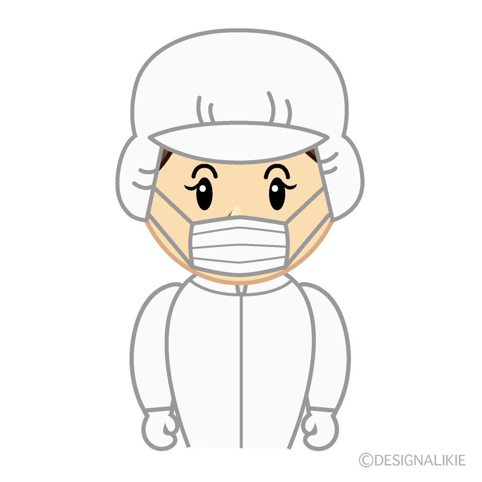 女性工場作業員キャラ
