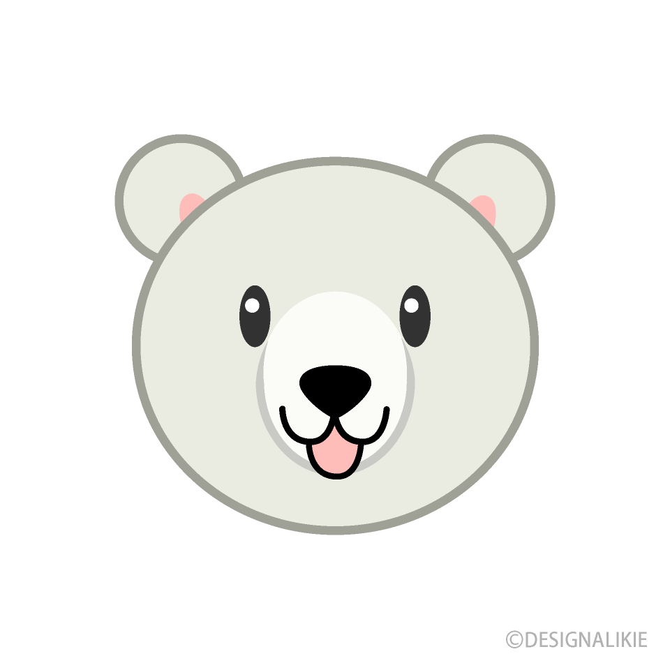 可愛いシロクマの顔