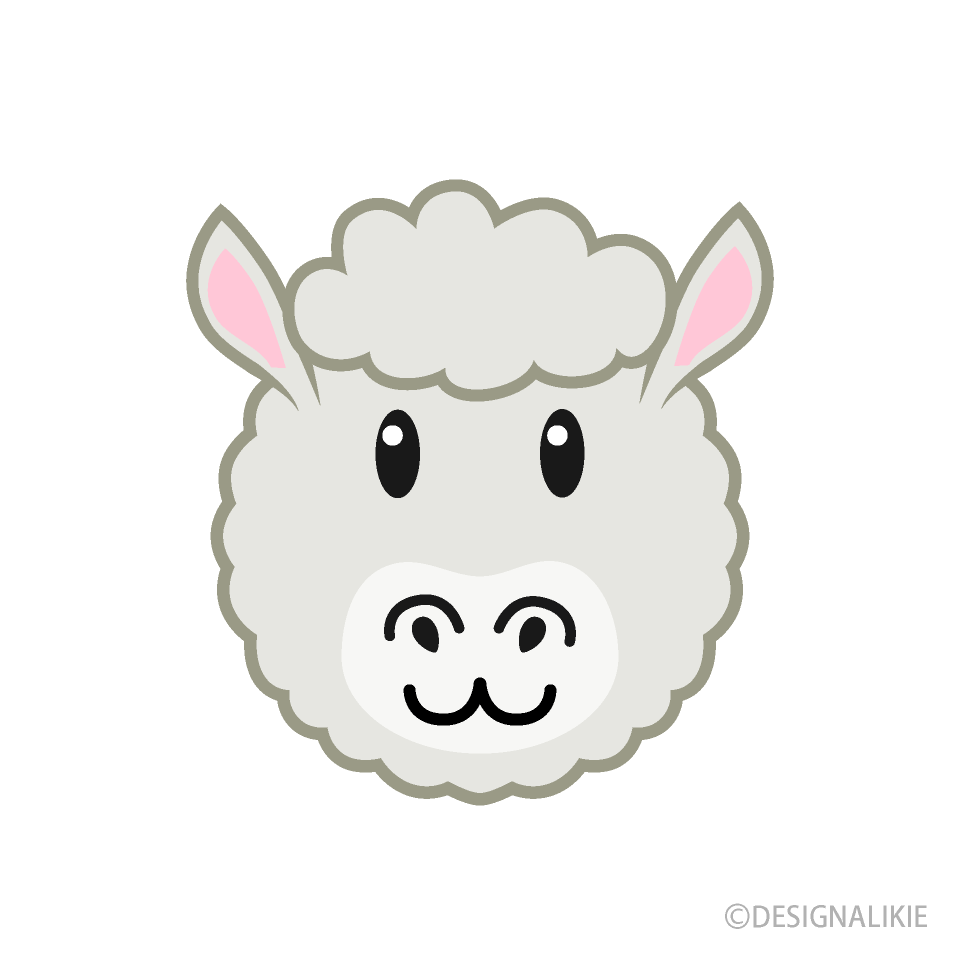 可愛いアルパカの顔