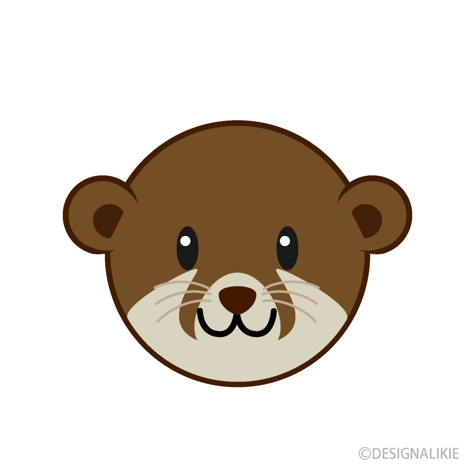 可愛いカワウソの顔