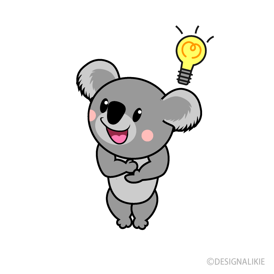 ひらめくコアラキャラ