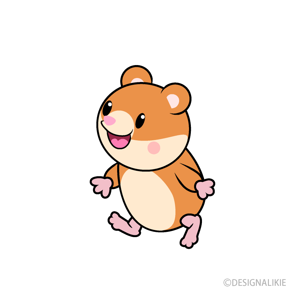 歩くハムスターキャラ