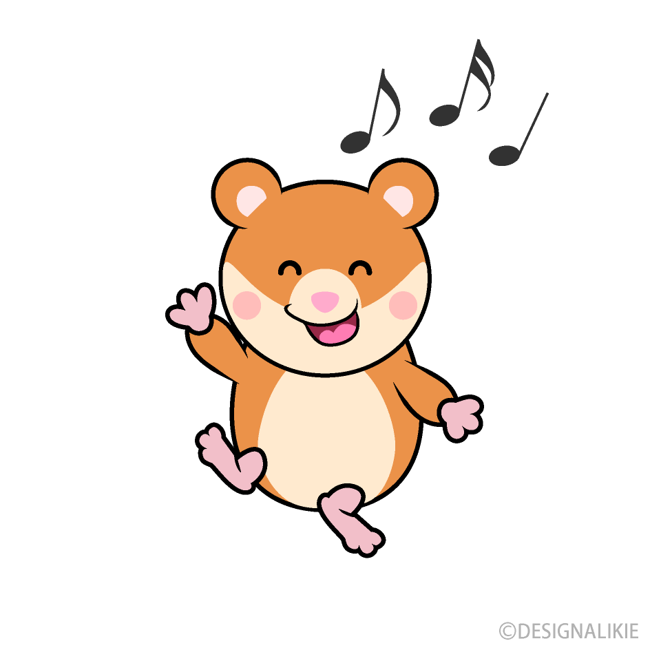 ダンスするハムスターキャラ