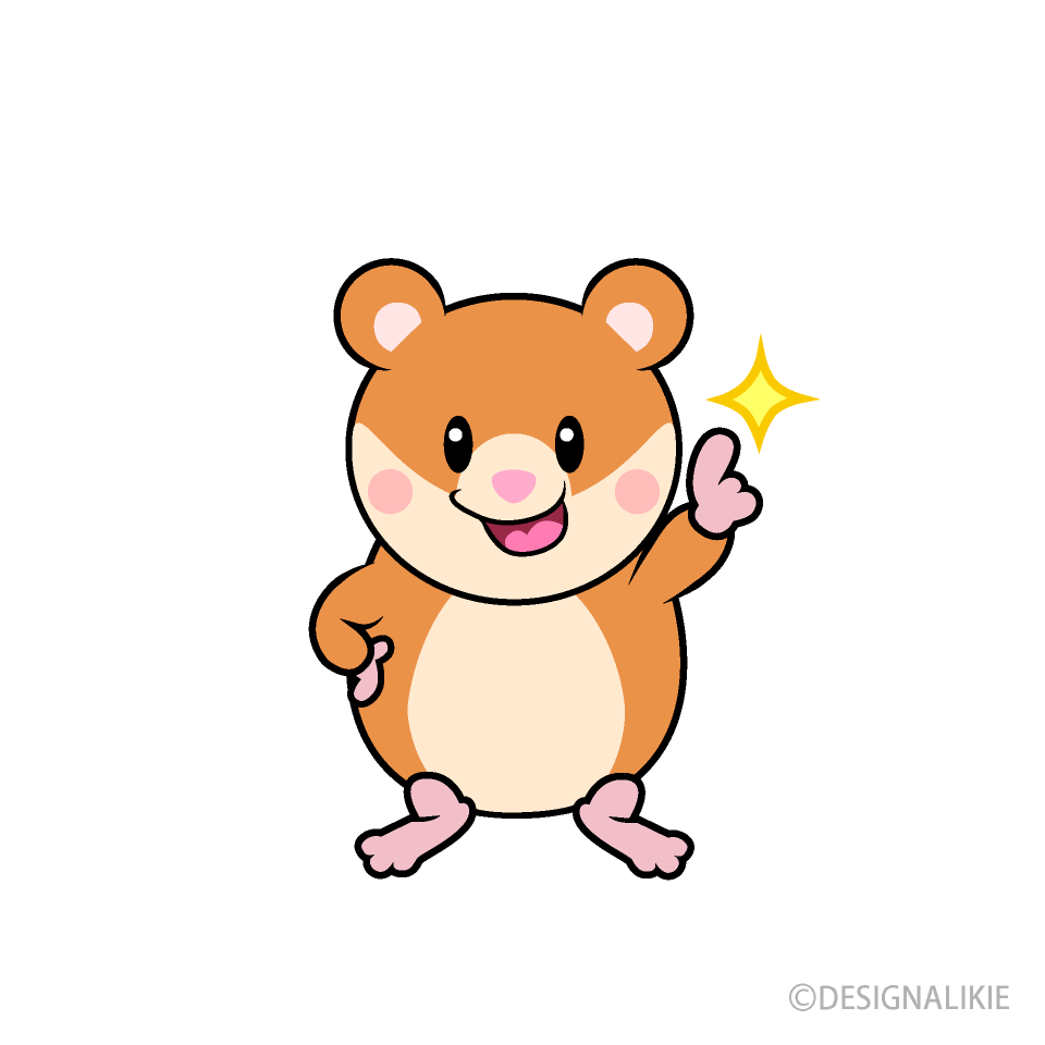 ポーズするハムスターキャラ
