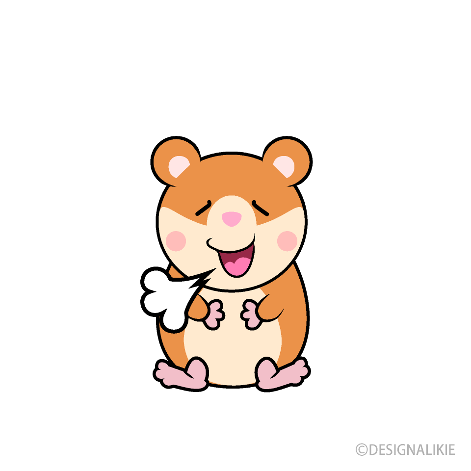 リラックスするハムスターキャラ