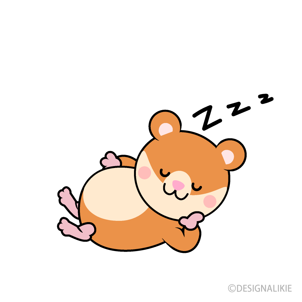 寝るハムスターキャラ
