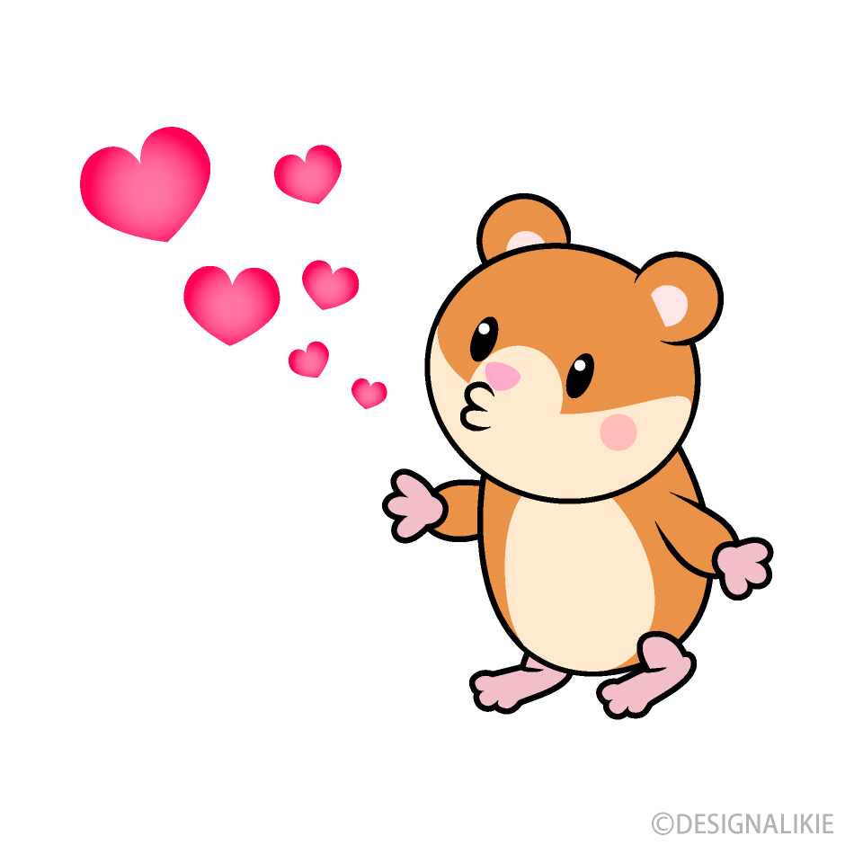 キスするハムスターキャラ