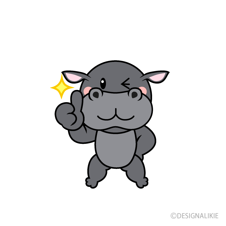 いいねするカバキャラ