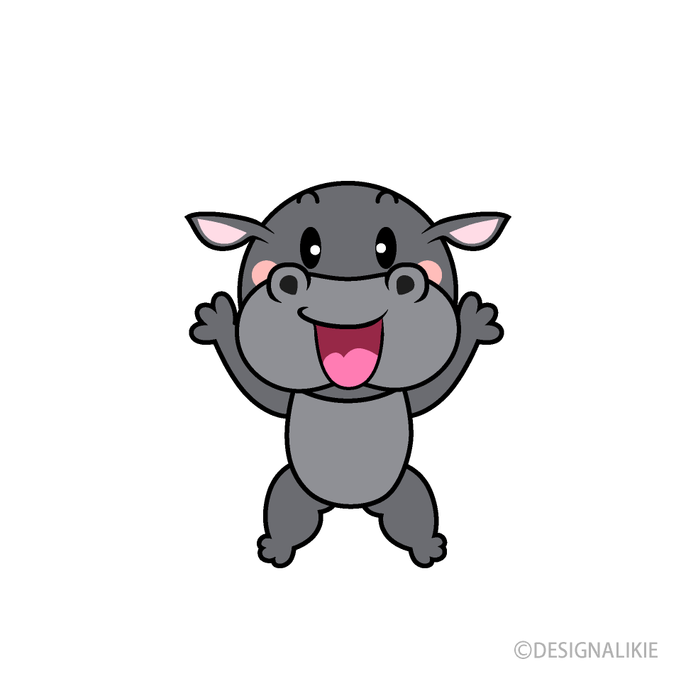 驚くカバキャラ
