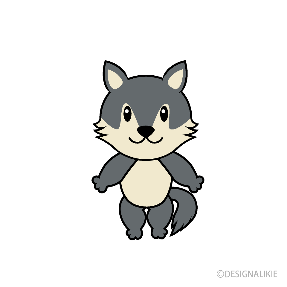 かわいいオオカミキャラ