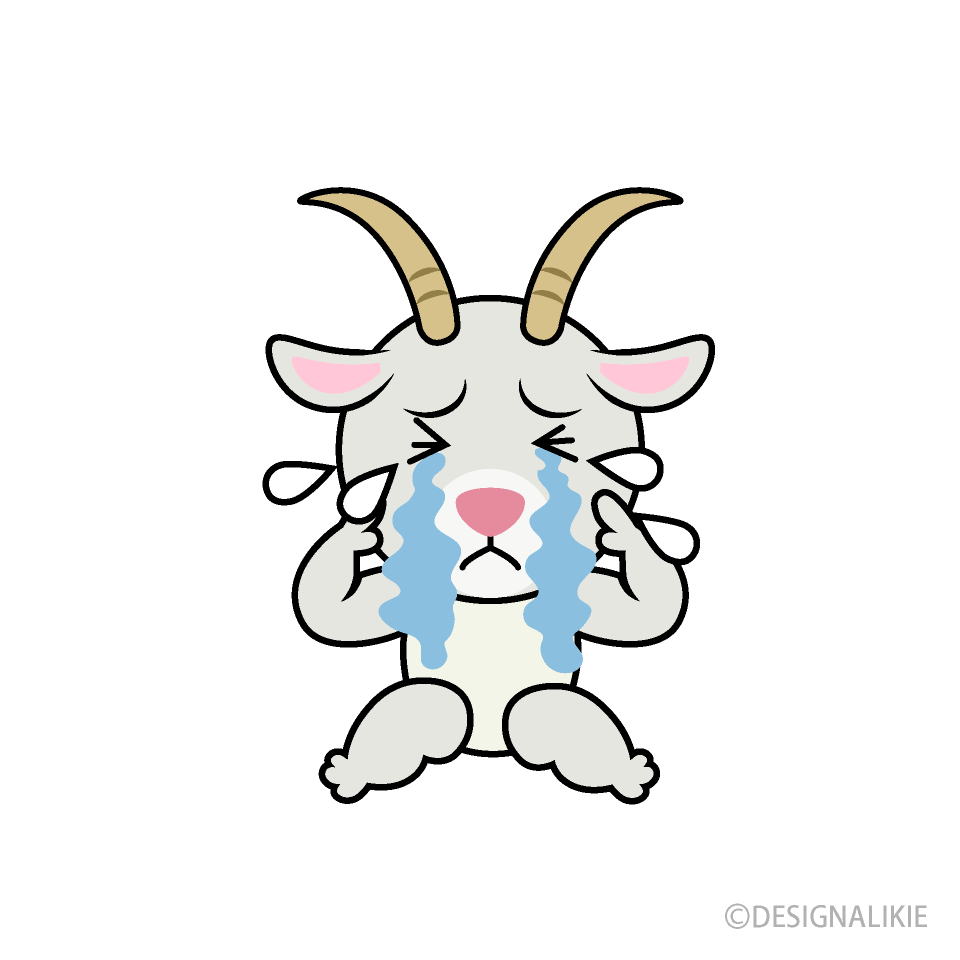 泣くヤギキャラ