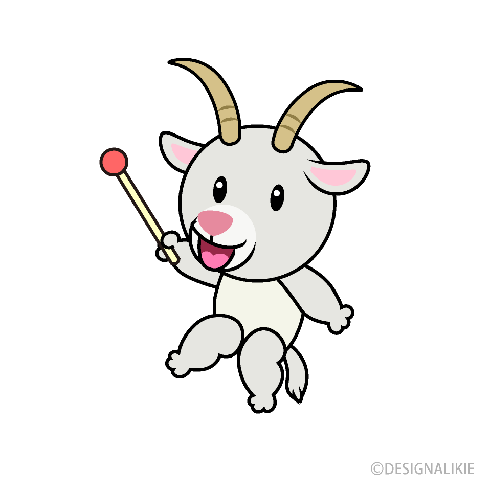 説明ヤギキャラ