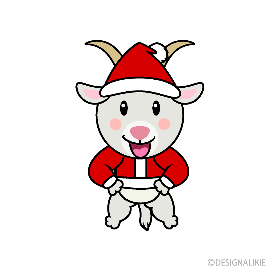 クリスマスのヤギキャラ