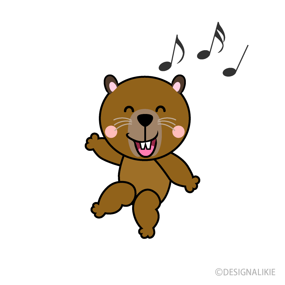 ダンスするカピバラキャラ