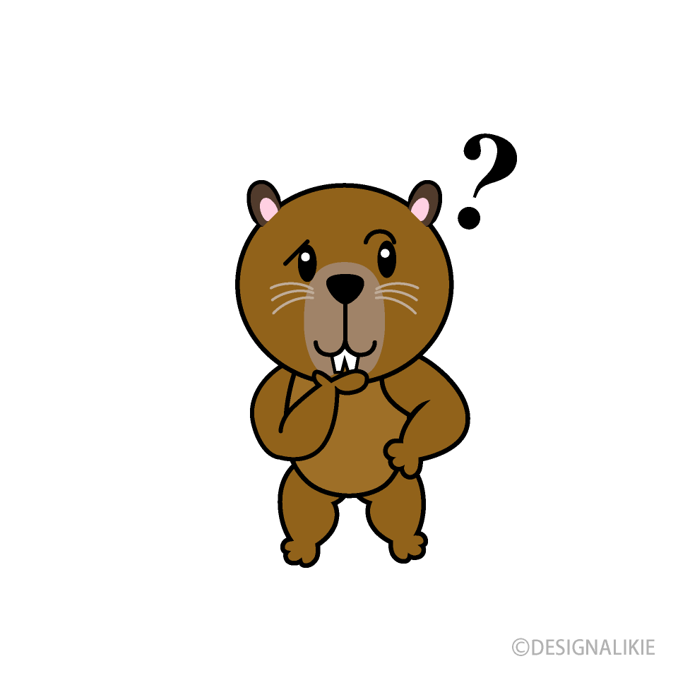 考えるカピバラキャラ