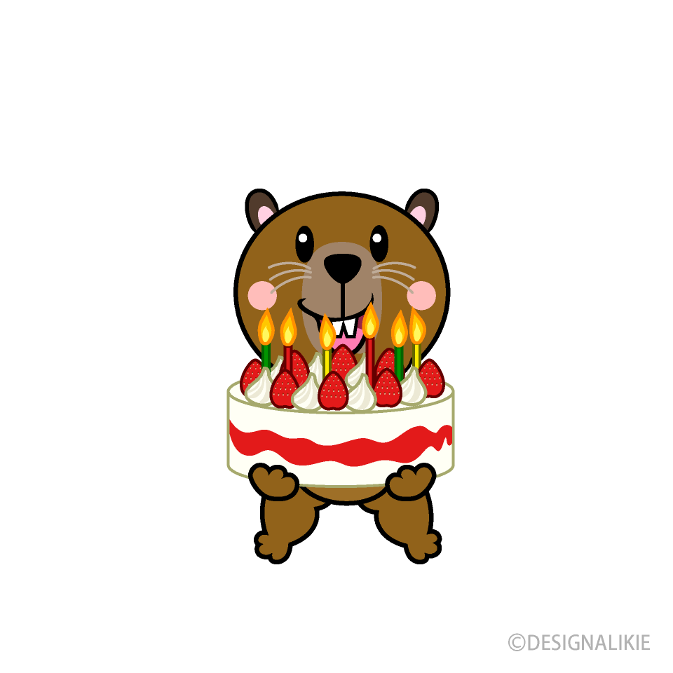 誕生日のカピバラキャラ