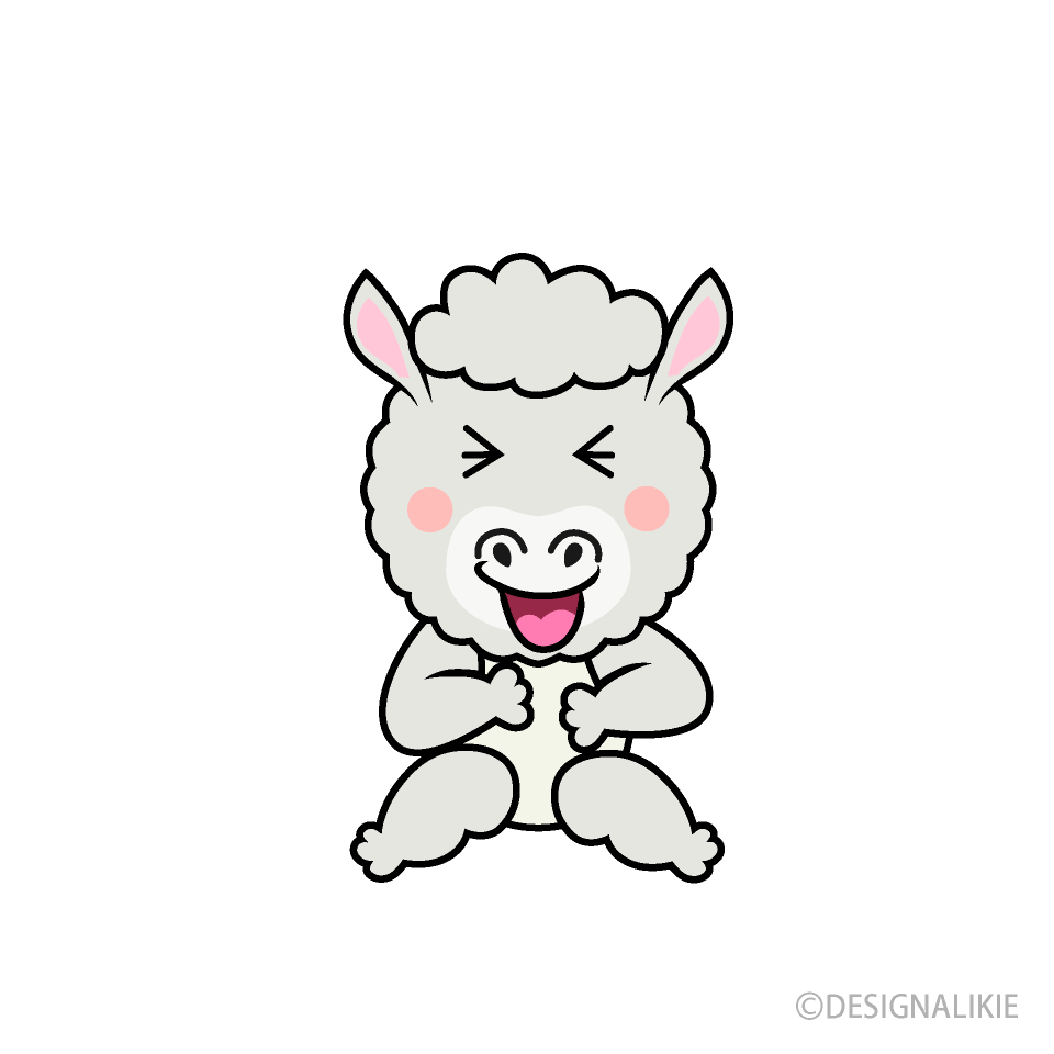 笑顔のアルパカキャラ