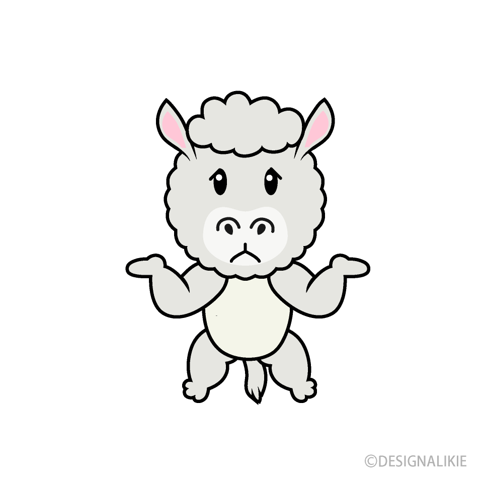 困るアルパカキャラ