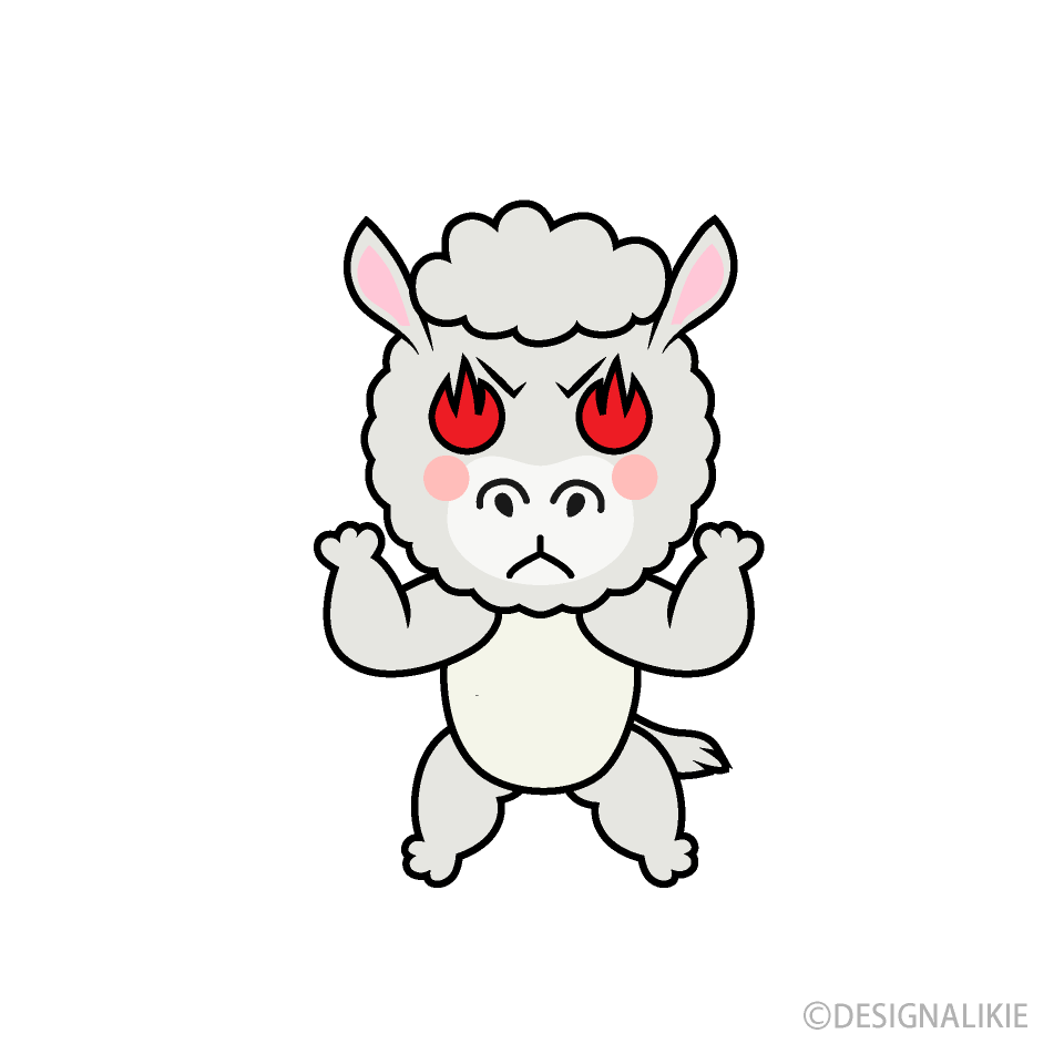 やる気のアルパカキャラ