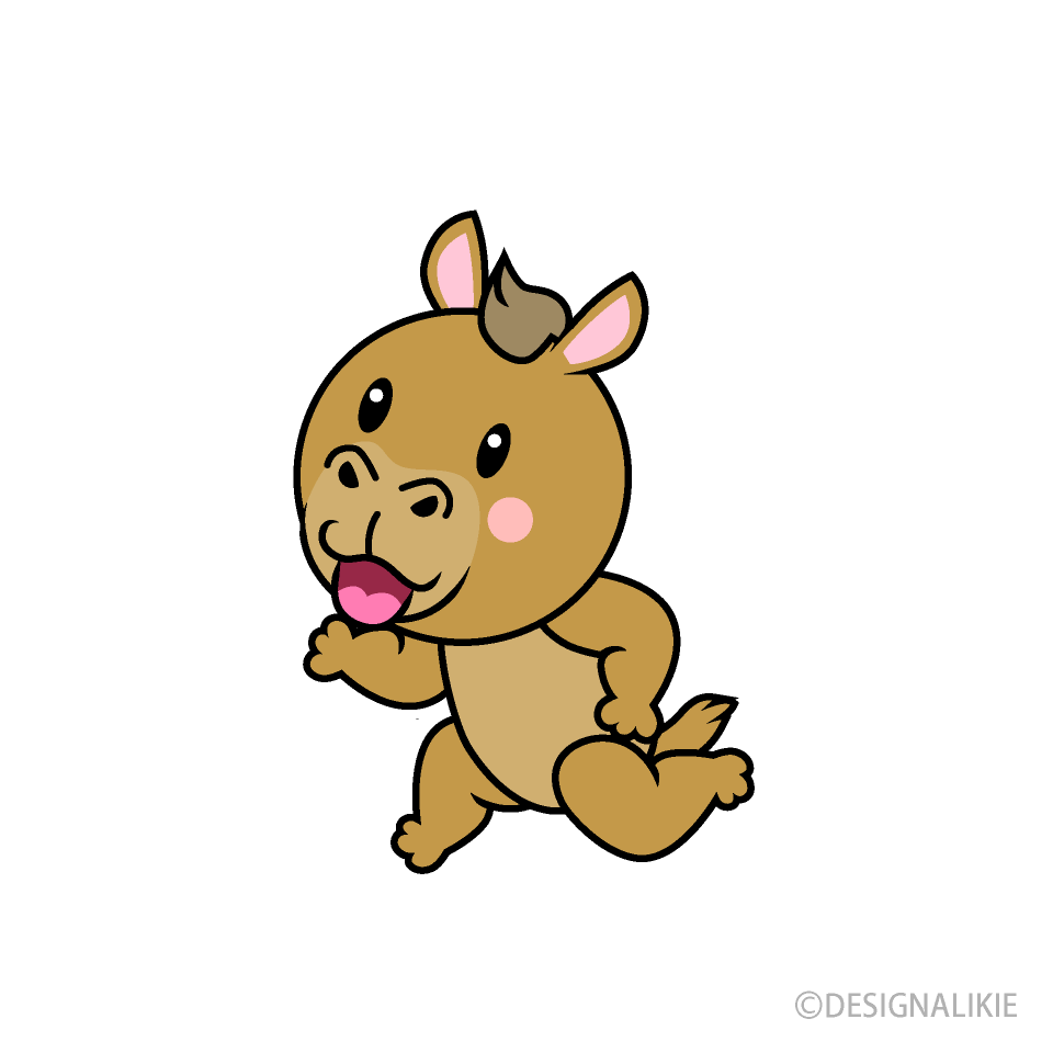 走るラクダキャラ