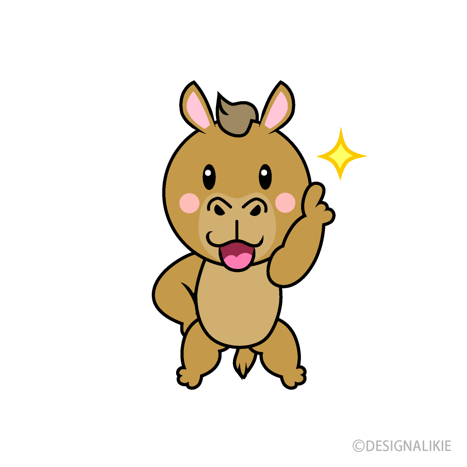 ポーズするラクダキャラ