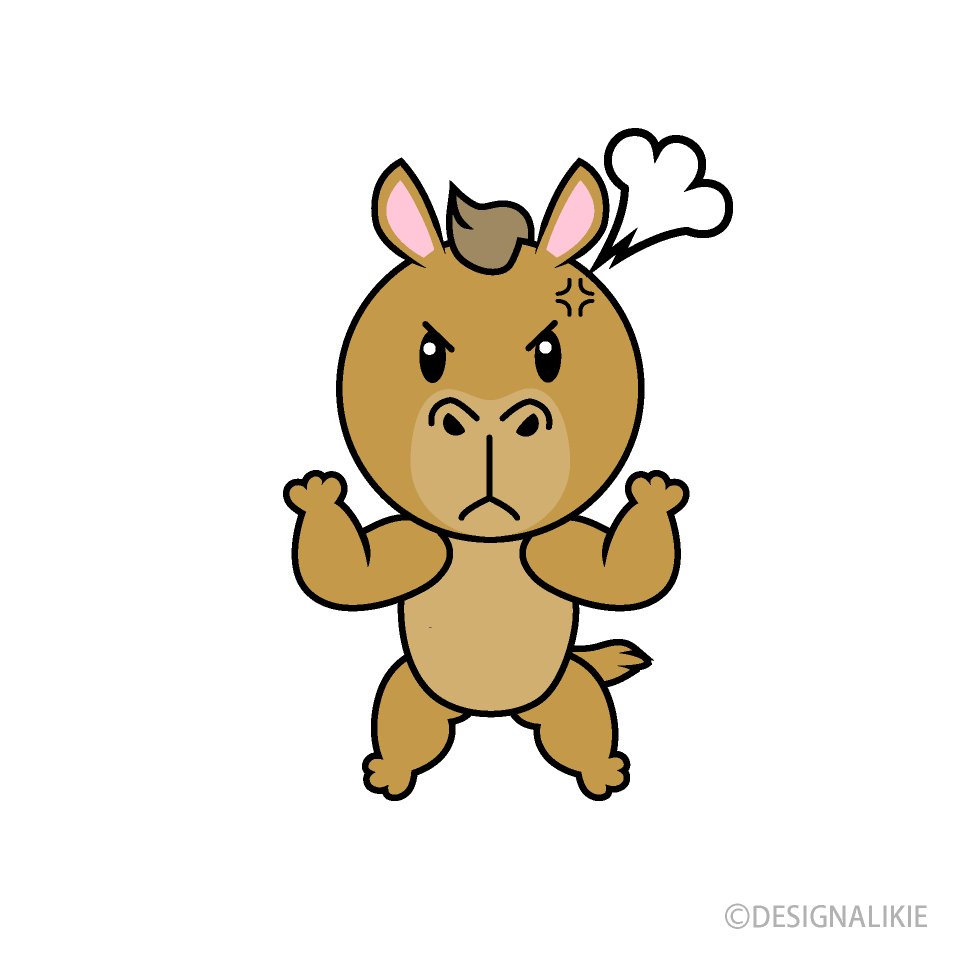 怒るラクダキャラ