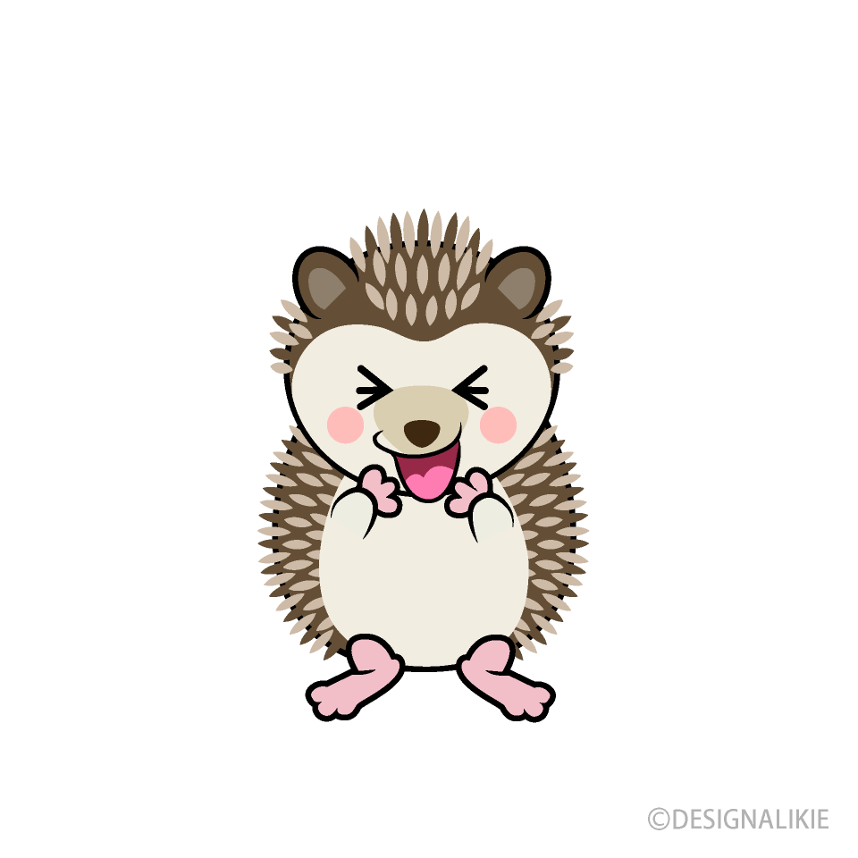 笑顔のハリネズミキャラ
