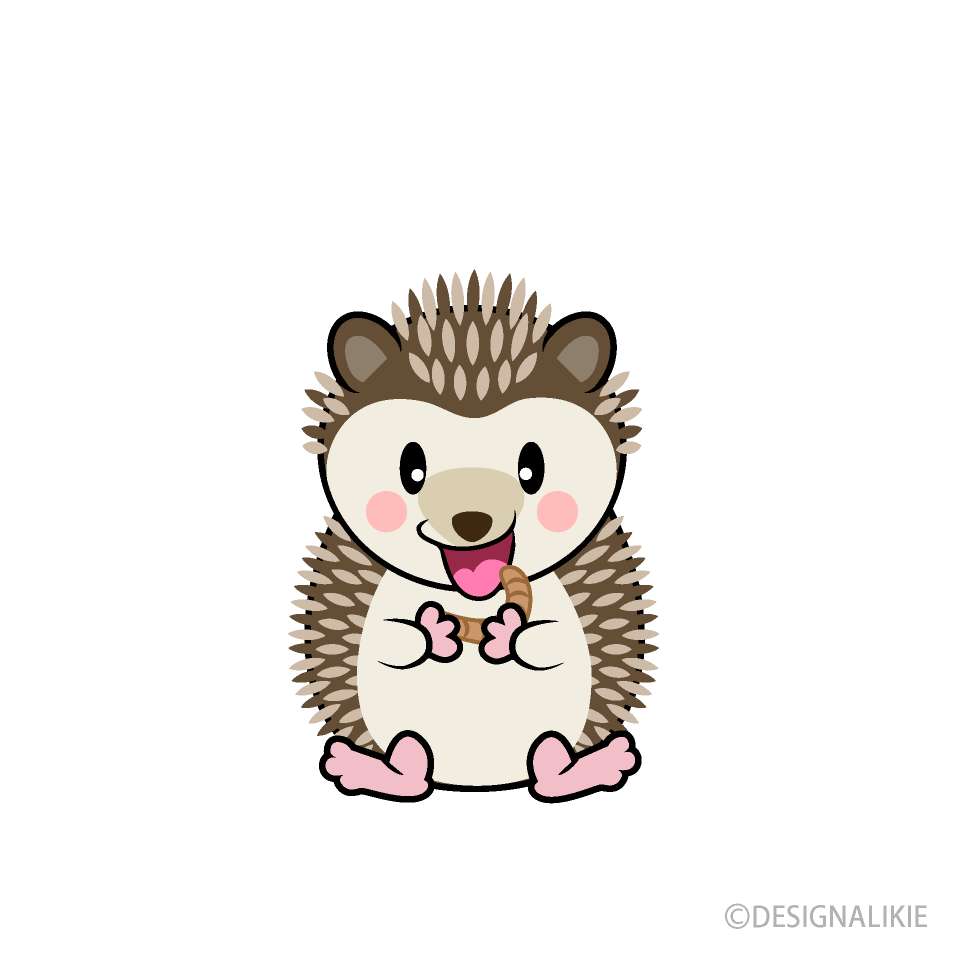 食べるハリネズミキャラ