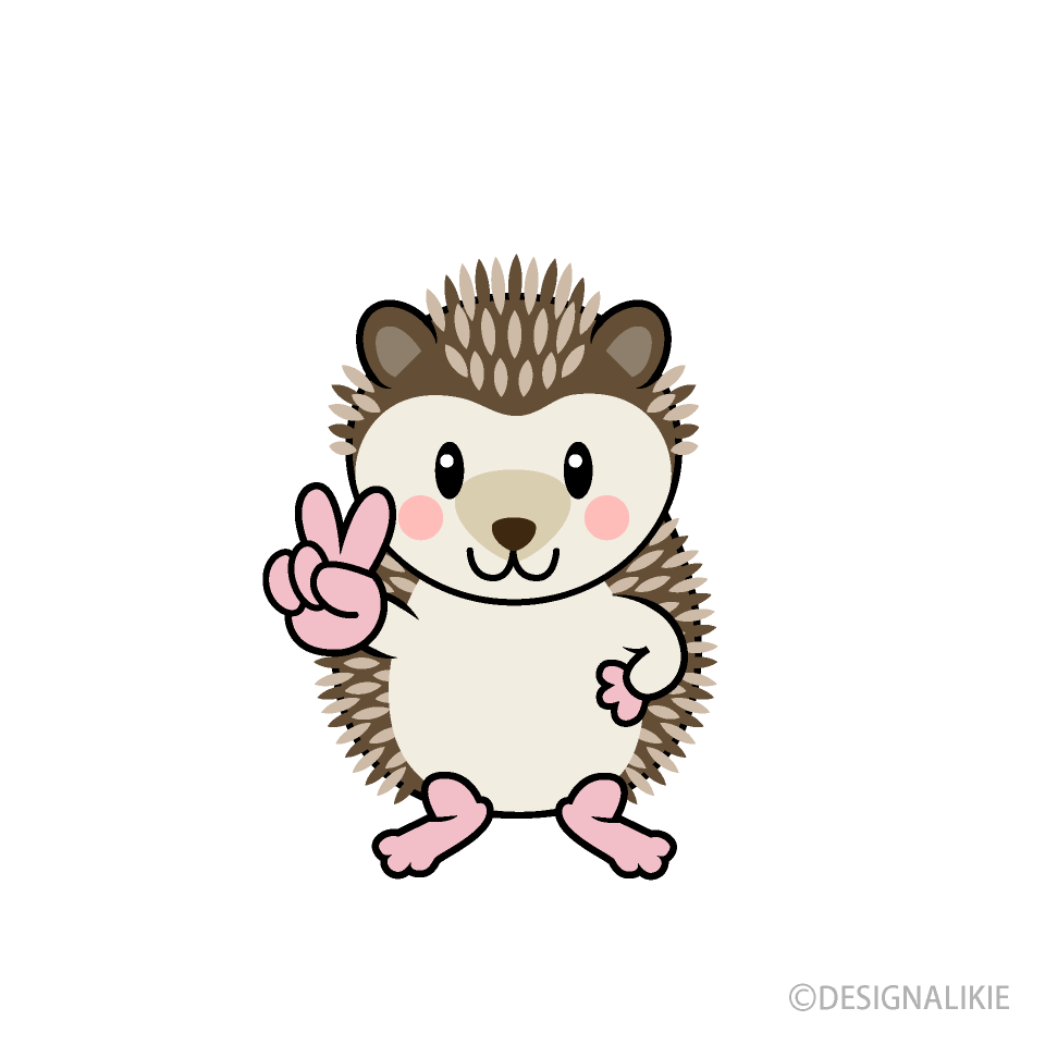 ピースのハリネズミキャラ