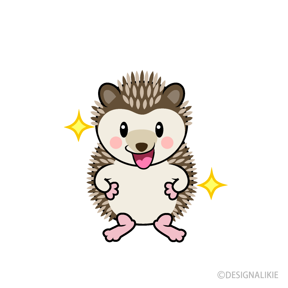 自信のハリネズミキャラ