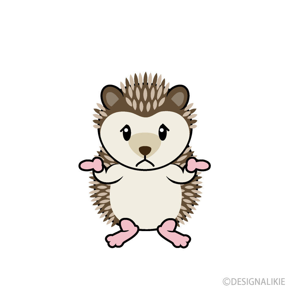 困るハリネズミキャラ