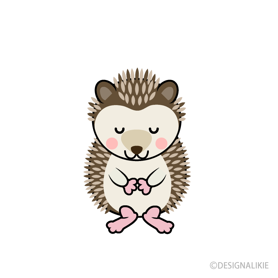 お辞儀ハリネズミキャラ