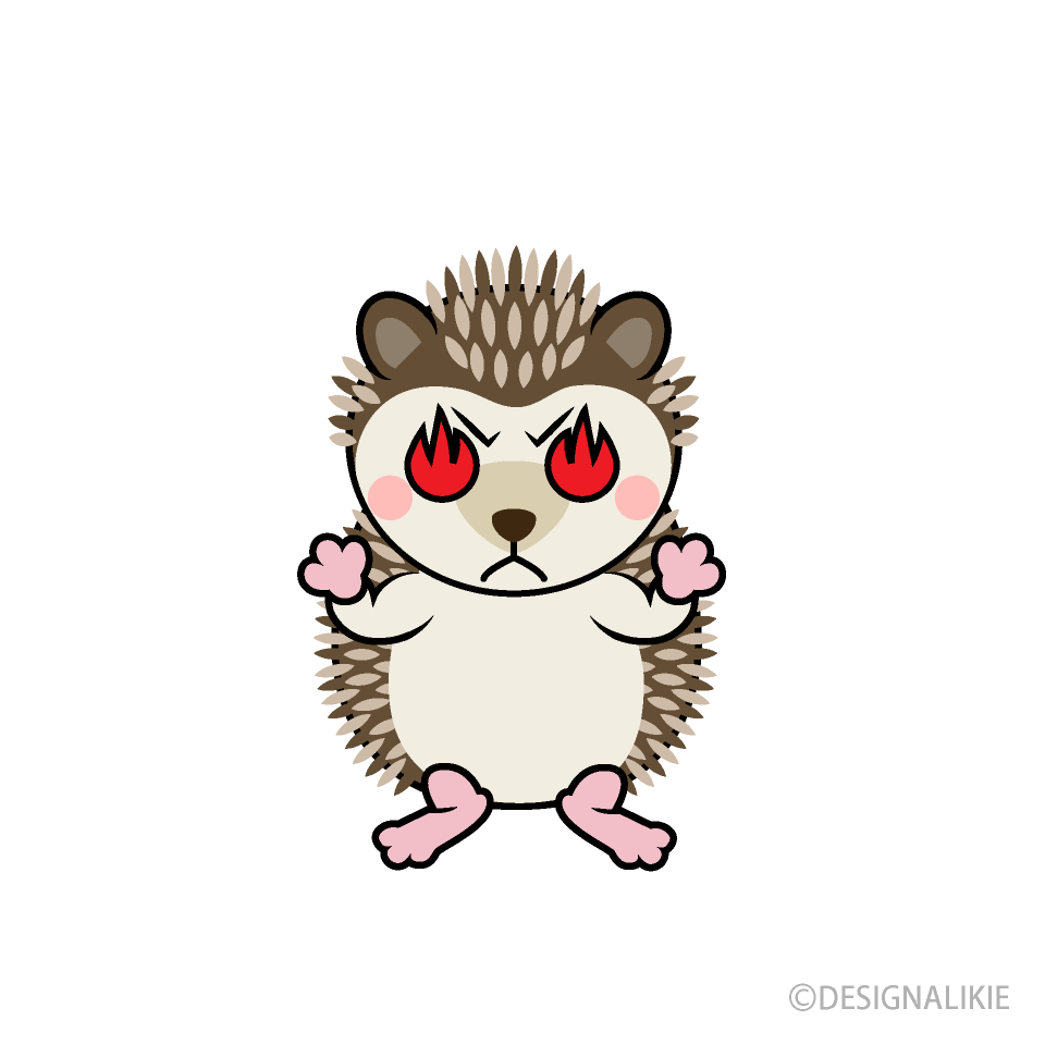 やる気のハリネズミキャラ