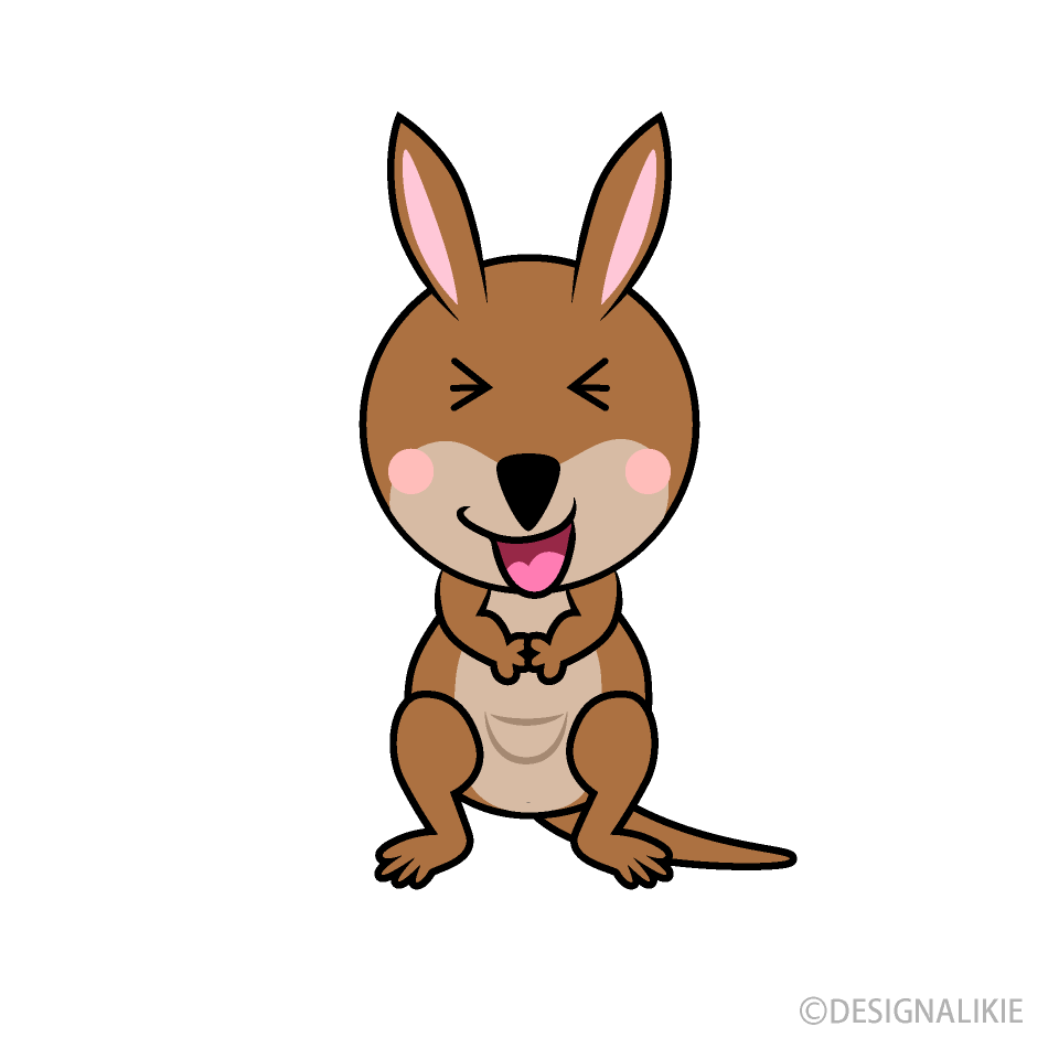 笑顔のカンガルーキャラ