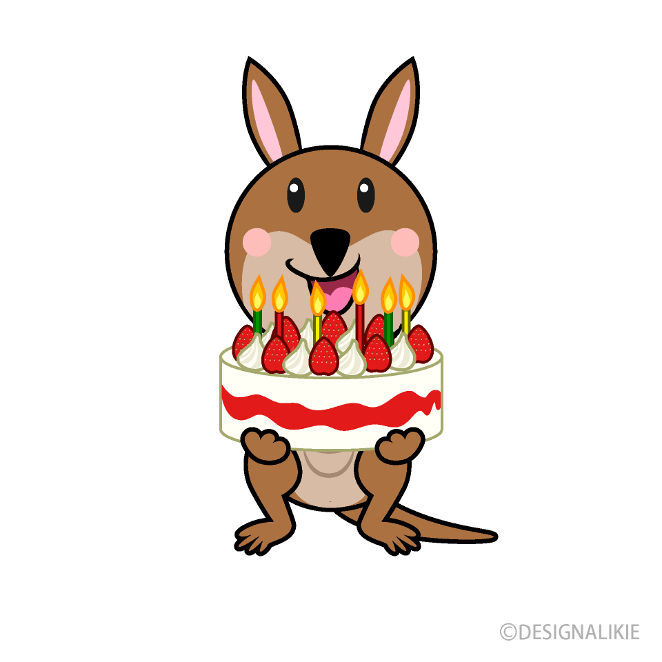 誕生日のカンガルーキャラ