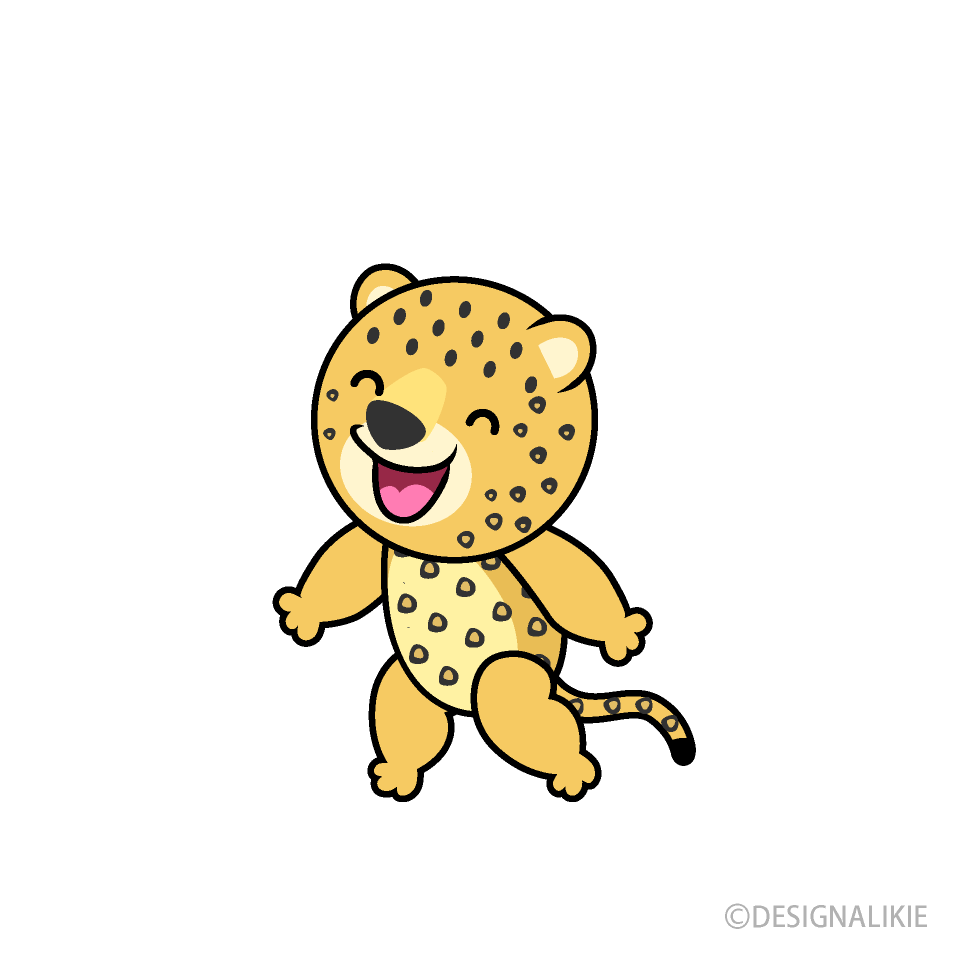 歩くヒョウキャラ