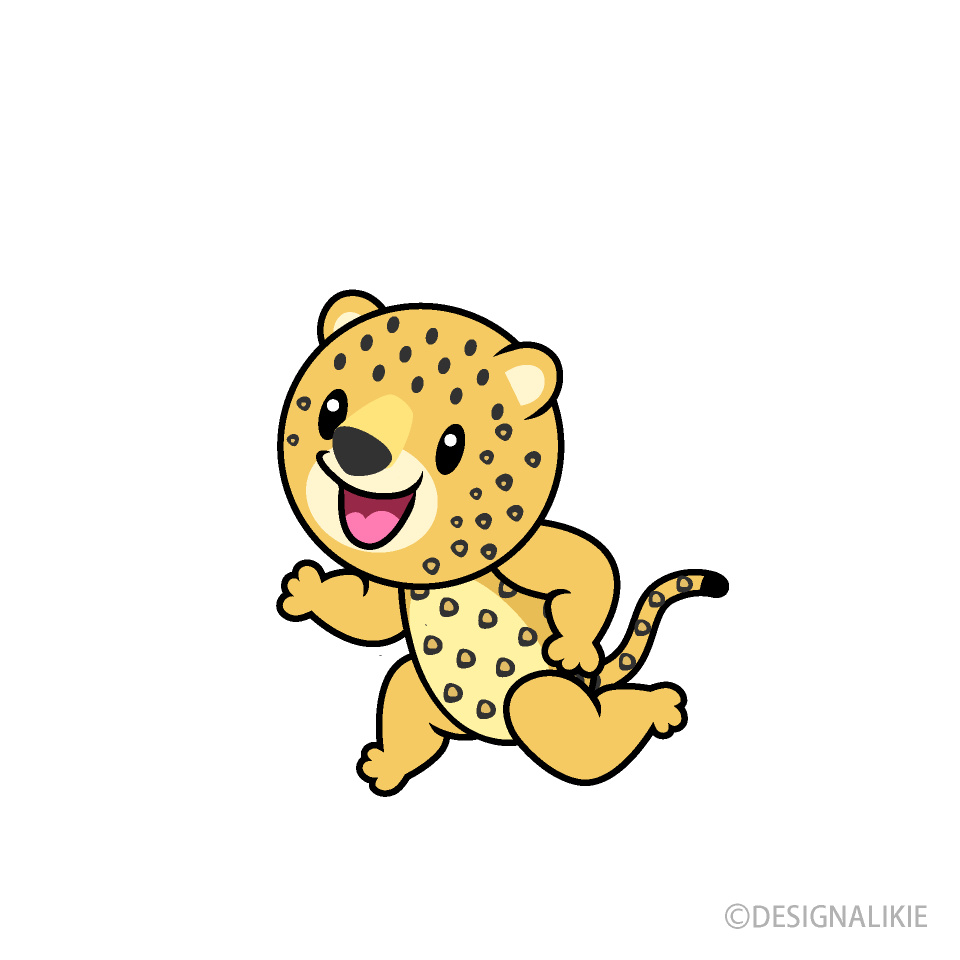 走るヒョウキャラ