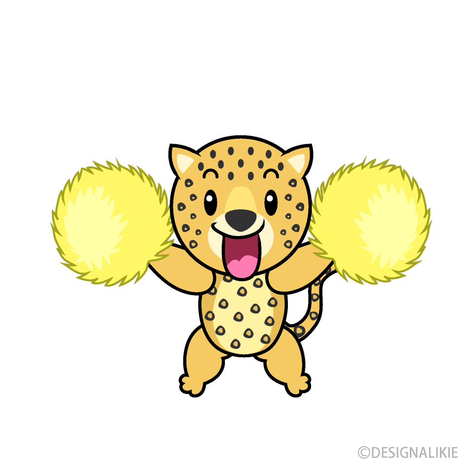 応援するヒョウキャラ