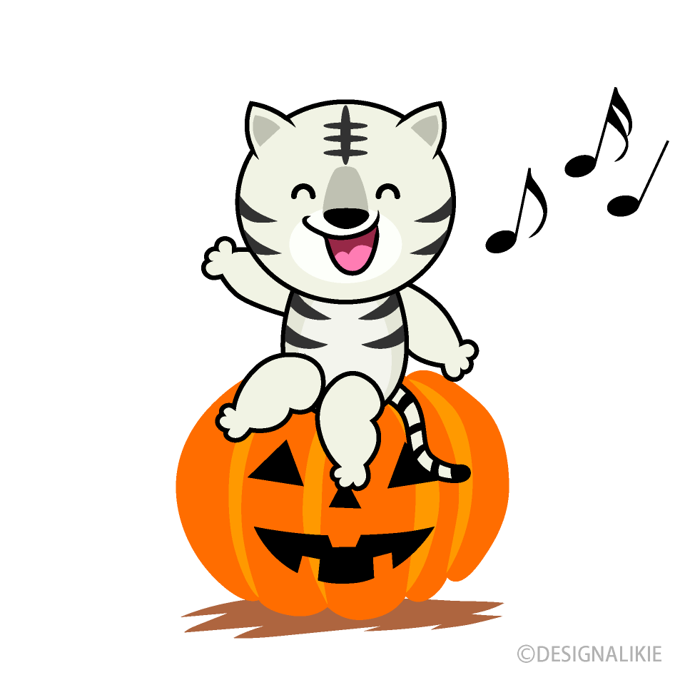 ハロウィンのホワイトタイガーキャラ