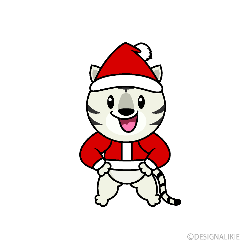 クリスマスのホワイトタイガーキャラ