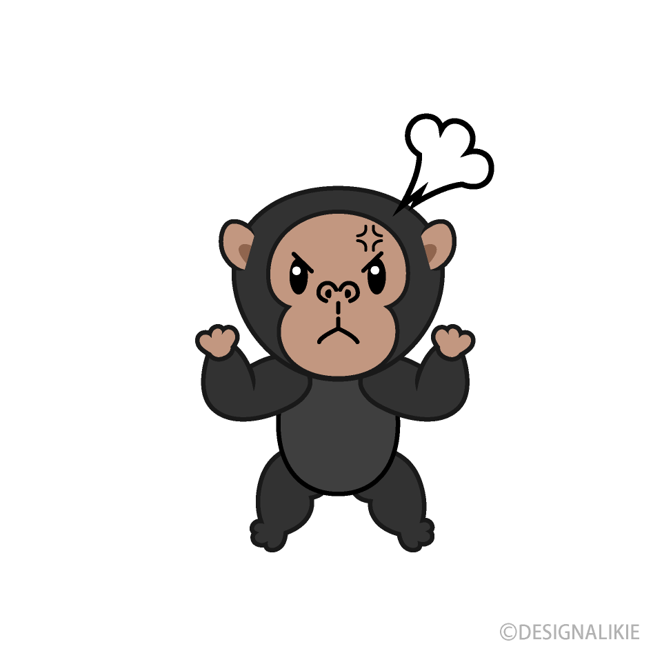 怒るチンパンジーキャラ