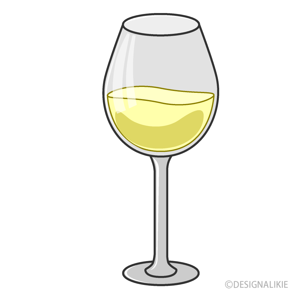シンプルな白ワイングラス