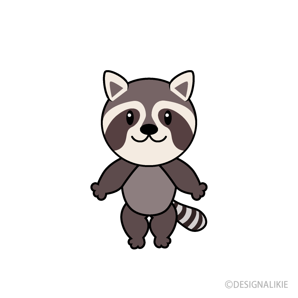 かわいいアライグマキャラ