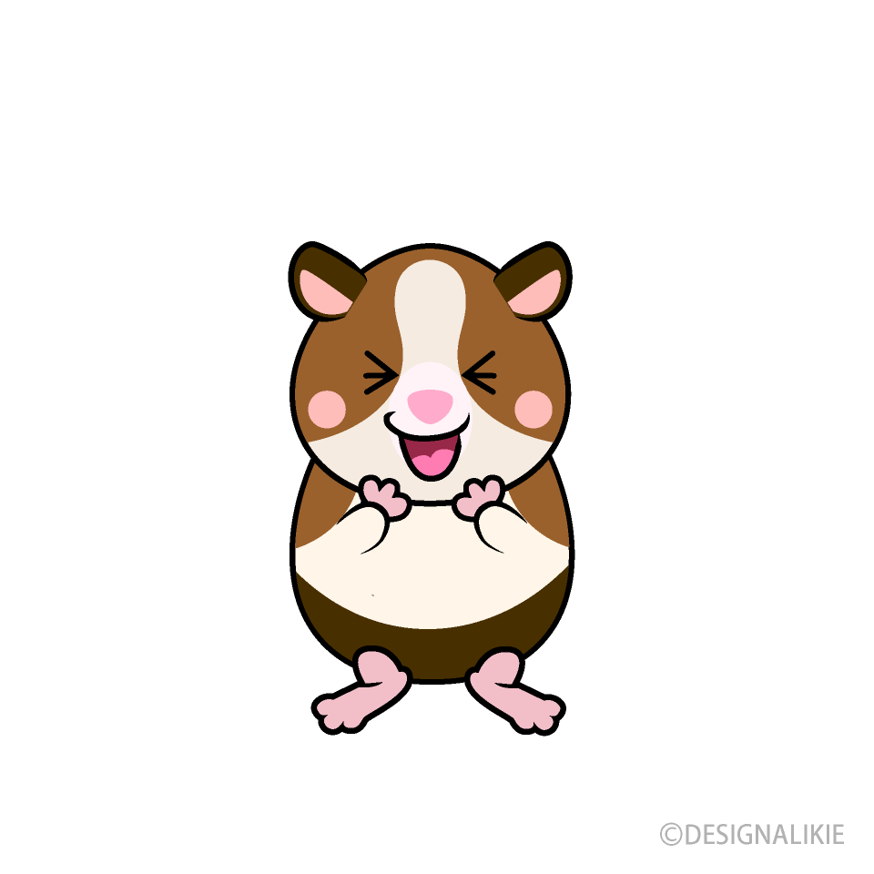 笑顔のモルモットキャラ