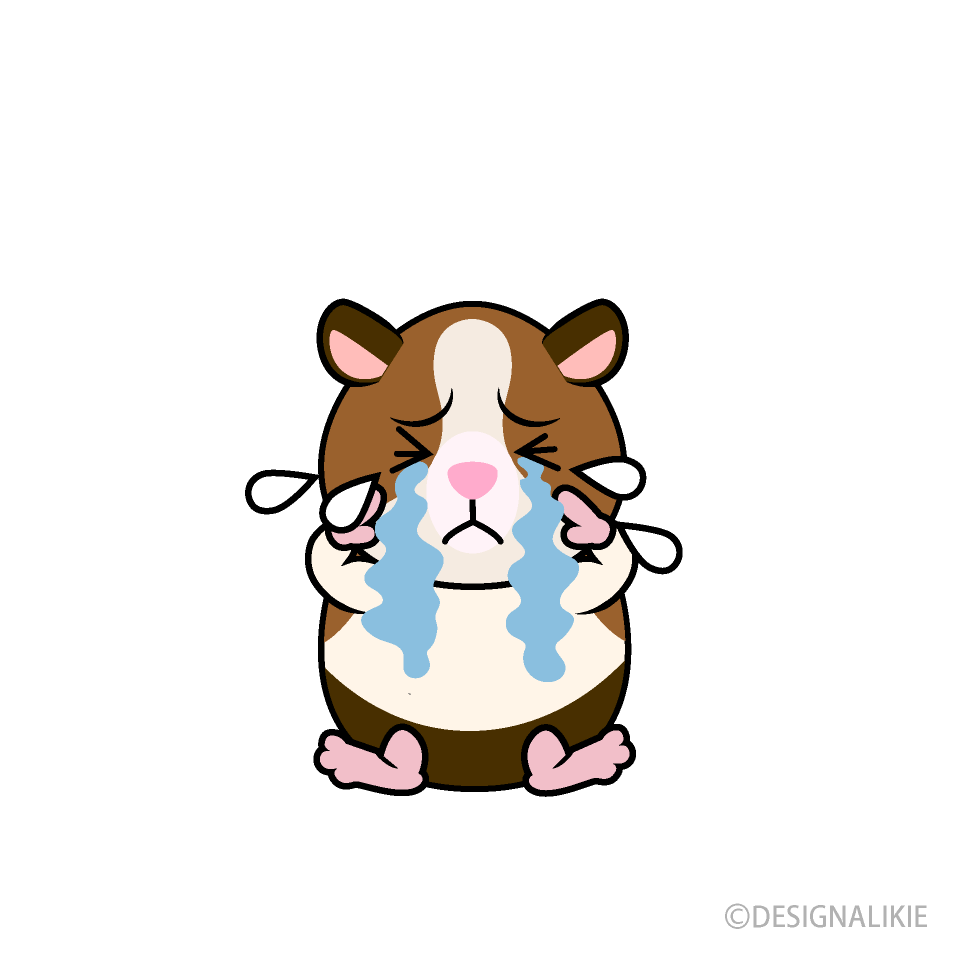 泣くモルモットキャラ
