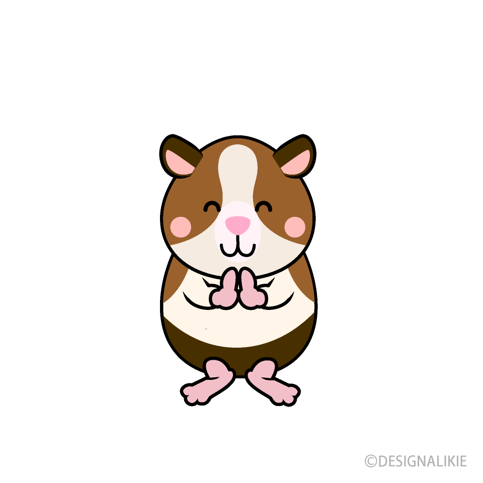 感謝するモルモットキャラ